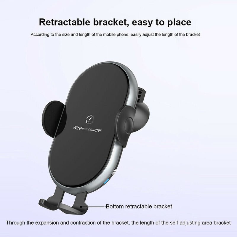 Non Slip Phone Holder Universal Air Vent Wireless Car Charger Auto Clamping