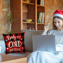 4x Christmas Printed Pillow Case Linen Plaid New Year Throw Cushion Covers