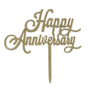 Happy Anniversary Letter Cake Topper Acrylic Xmas Party Cake Decoration TOTO