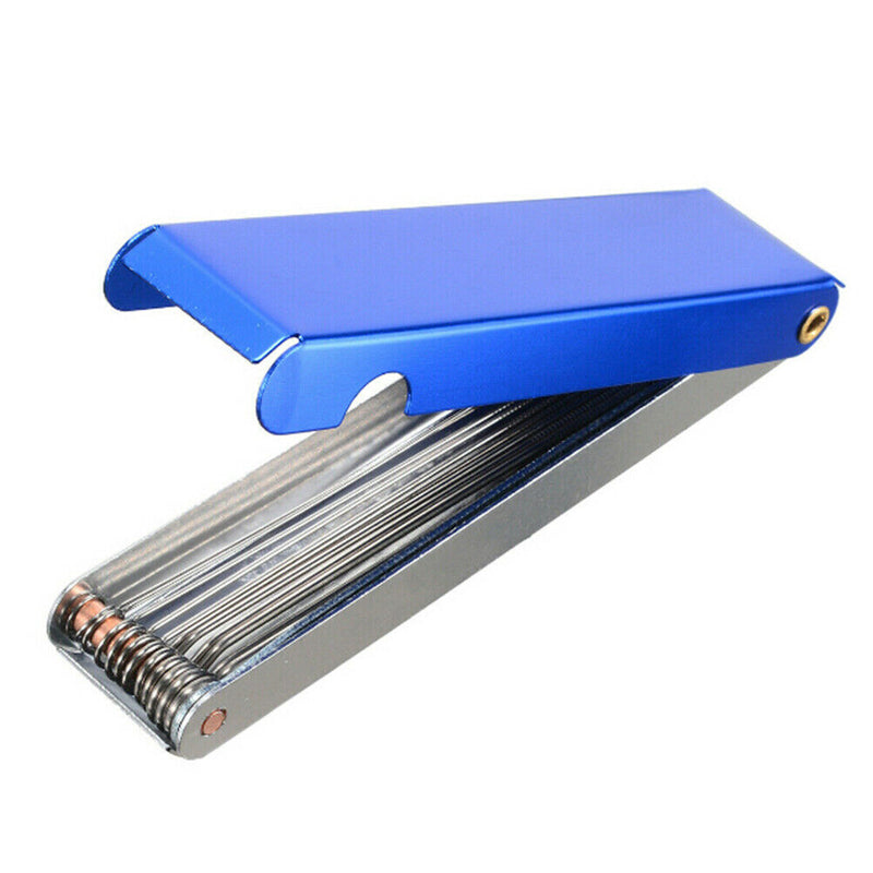 2Pcs welding torch nozzle tip cleaner tool 13 in 1 in a blue case 0.38-1.54m Gn