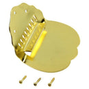 1PC K Word Golden Scalloped Mandolin Replacement Tailpiece 7cmx5cm