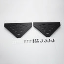 Wall Mounted Matt Black 2 Tier Shower Caddy Bathroom Corner Shelf Rack Show