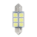 10X White 36MM 5050 6LED SMD Car Auto Interior Festoon Dome Light Lamp Bulb