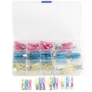 100Pcs Heat Shrink Wire Connectors Kit,Insulated Electrical Wire Terminals, T1X8