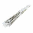 Chinese Dance Party Wedding Lace Flower Folding Hand Held Flower Fan White