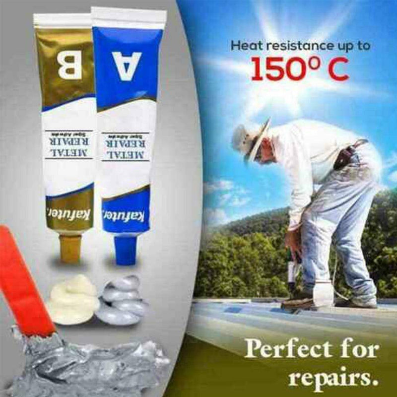 2x Industrial Heat Resistance Cold Weld Metal Repair Paste A&B Adhesive Gel AU