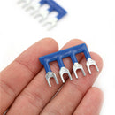 5Pcs TB-1504 25A 4 Postions Pre Insulated Terminal Barrier Strip Blue SE3C