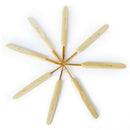 8 x Bamboo Handle Alumina Head Crochet Hooks Needles Marked Size 2.5mm-6mm
