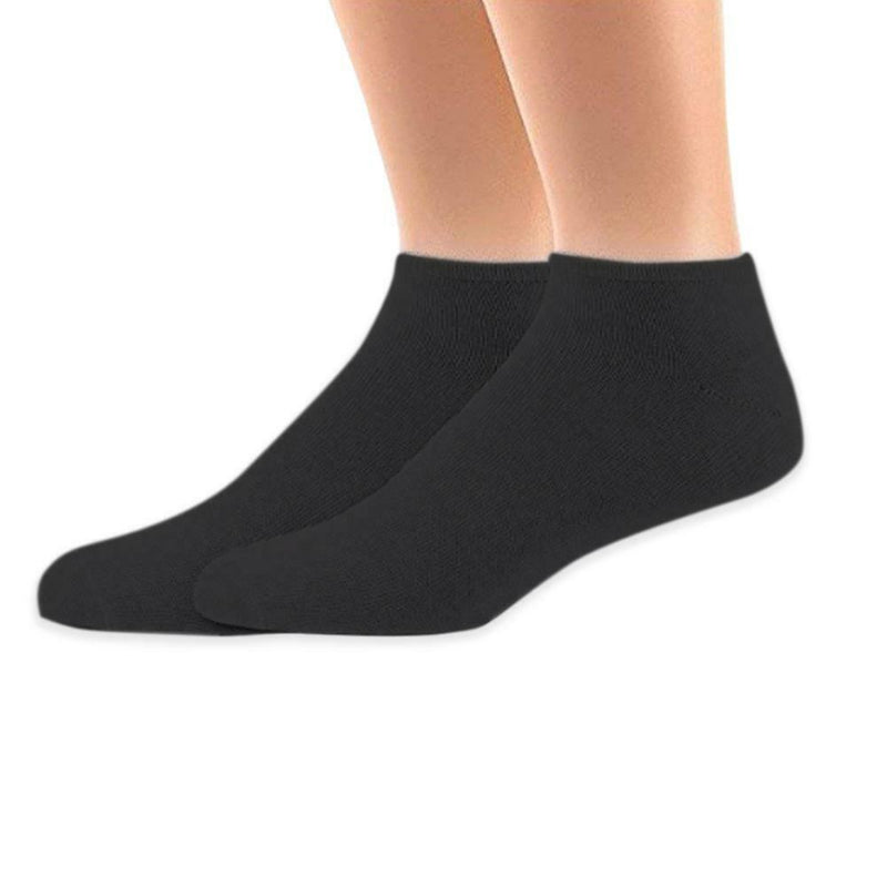 6 Pairs Solid Casual Cotton Breathable Invisible Crew Socks (3-color Mixed) A