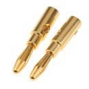2 Pieces 4mm Banana Plug Speaker Wire Pure Copper Connectors Open Screw HiFi