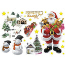 Removable Wall Stickers The Santa Claus Merry Christmas Art Decals Mural DI U7U3