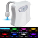 LED Toilet Bowl Night Light Motion Light Activated Flexible Arm 8 Colors ST709