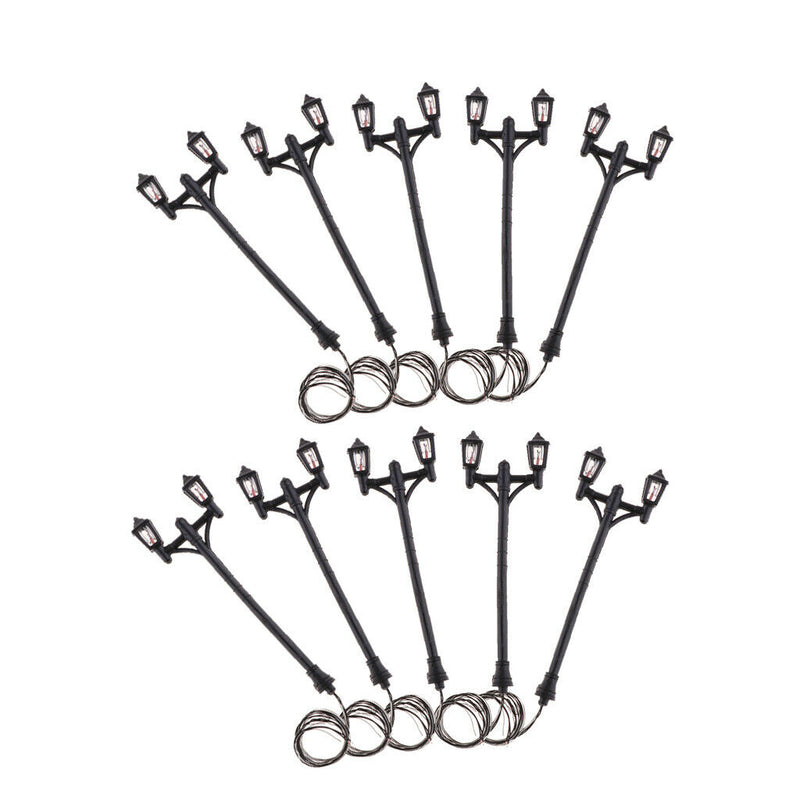 10pcs Mini Street LED Light for Micro Landscape Railway Train Decoratives