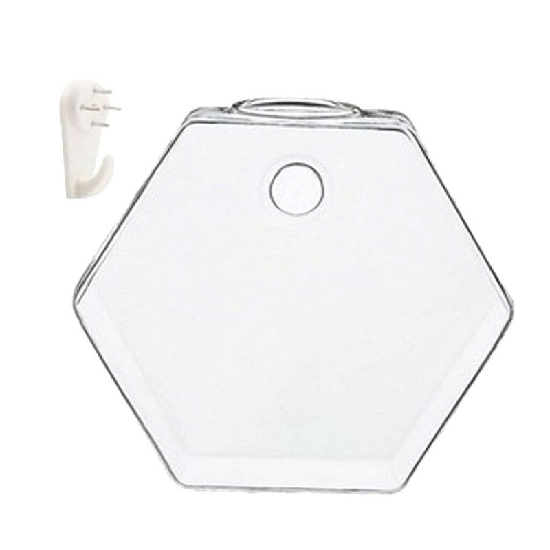 5 Pieces Hexagon Wall Hanging Plant Terrarium Glass Planter Vase, 13CM