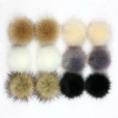 12pcs 8cm Pompon Fluffy Imitation Raccoon Fur Soft DIY Hair Bows Accessory