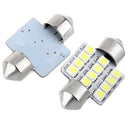 2X Super White 31mm 12 LED SMD Festoon Dome Car Bulb 3021 3022 DE3175 Light Lamp