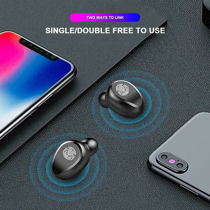 Wireless Earphones Wireless Earbuds Mini Headset LED Stereo Headphone