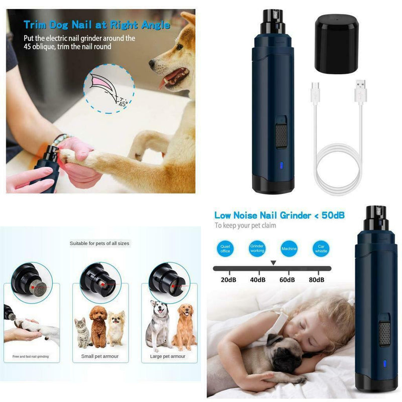 Elecric Pet Nail Grinder Large Dog Paw Trimmer Clippers Fast Grinding Animal