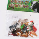 12 Pieces Party Pack Mini Farm Animals Plastic Mini Educational Farm Animal Toys