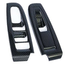 4Pcs ABS Carbon Fiber Interior Door Window Lift Button Switch Panel Cover T