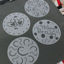 4pcs Plastic Cake Mould Stencil Cake Mold Sugarcraft Decor Tools