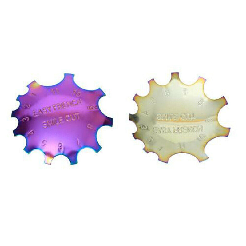 Nail Art Tool Multi-Sizes Easy French Tip Smile Line Edge Cutter Stencil Trimmer