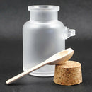 Clear Empty Plastic Bath Salt Comestic Powder Bottle Jar Pot with Wooden Co