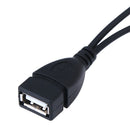 2 in1 Micro USB Male to Female to USB 2.0 Power Charging OTG Adapter Cabl OZ