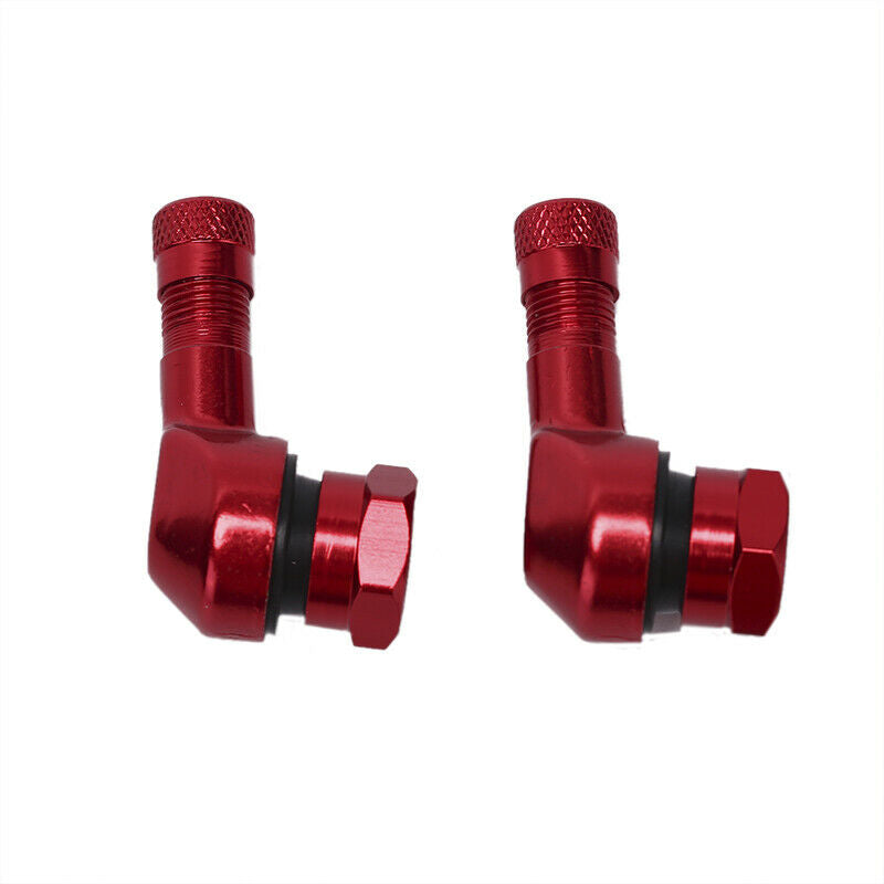 2x CNC Motorcycle 90 Degree Angle Wheel Tire Tubeless Valve Stem Aluminum OZ