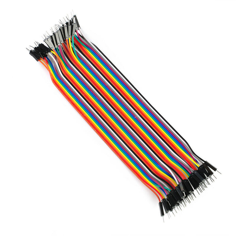 20cm Arduino Breadboard 40X In Row Jumper Wire Dupont Cable 2.54mm Male to Male