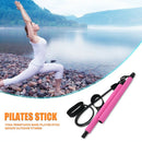 Yoga Resistance Band Pilates Stick Home Workout Fitness Equipment (Pink) A