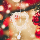 Christmas Tree Pendant Cute Plush Home Festival Ornaments (Heart Apricot) A