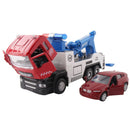 Alloy Tow Truck Set (1 Truck Plus 1 Smaller Car) Die-Cast Car Head Car Ligh