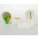 portable organiser 3-in-1 pill cutter medicine splitter hold storage box pill JR