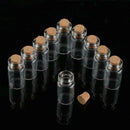 50x Vials Glass Bottle Message Bottles Transparent With Cork Stopper Tiny Small