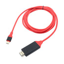 USB-C USB 3.1 Type C to HDMI 4K Adapter Cable for Phone Laptop 2 Meters Red
