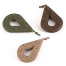 Carp Fishing Flat Pear Leads Dark Sinker Muddy Smooth Casting Pear Lead Wei A2F6