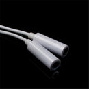 3.5mm AUX Audio Mic Splitter Cable Earphone Headphone Adapter 1Male To 2FemaleES