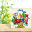 5D DIY Special Shaped Diamond Painting Flower Basket Cross Stitch Craft Kit