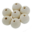50 x 20mm Round Wooden Flower Dot Beads Jewellery Kids Children DIY Craft