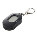 Mini Key Ring LCD Digital Chromatic Tuner with Mic Black