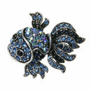 Fish Brooches Pin Women Alloy Rhinestone Collar Corsage Jewelry