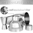 Stainless Steel Cocktail Shaker Bar Set Tools With Martini Mixer Double Mea
