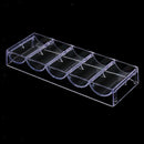 Transparent Acrylic Poker Chips Tray Display Case Box 100 Chips - No Lids