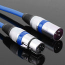 5.9ft DMX Stage DJ Cable  XLR 3Pin Male to Female Connector Wire (Blue) A