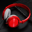 Wired Headset Stereo Heavy Bass Gaming Calling Earphones Over Ear Red