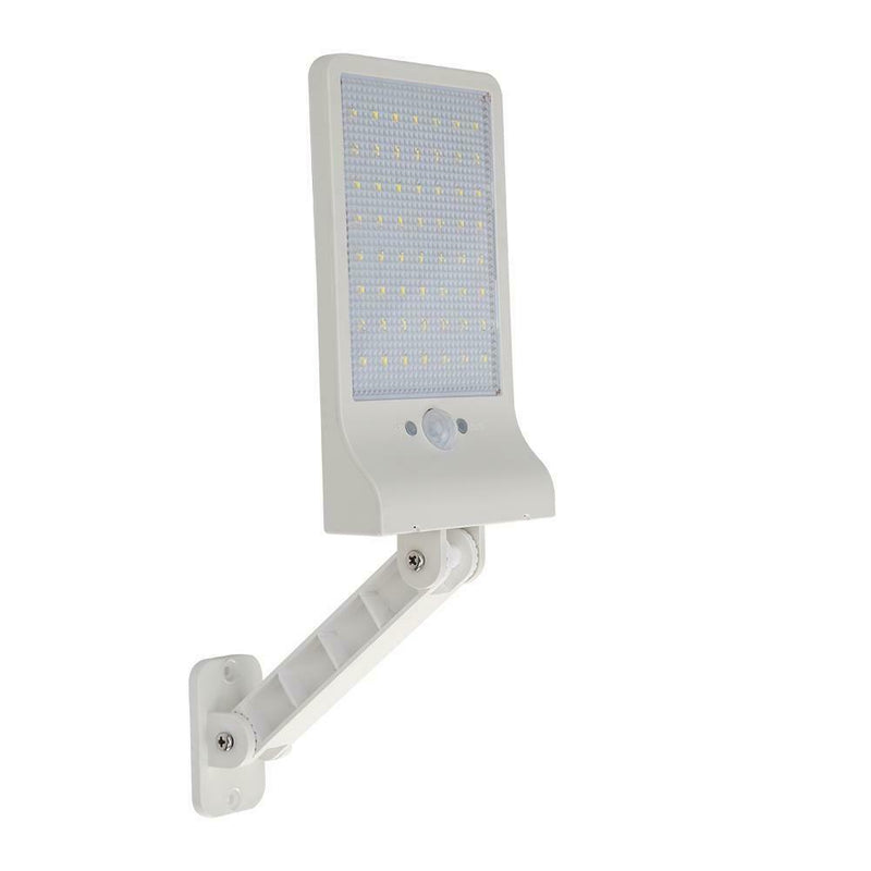 56LED Solar Motion Sensor Wall Light Remote Control Street Lamp (White)