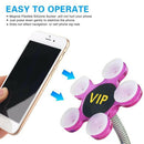 Magic Suction Cup Phone Stand Double-Sided Sucker Mobile Bracket (Rose Red) A