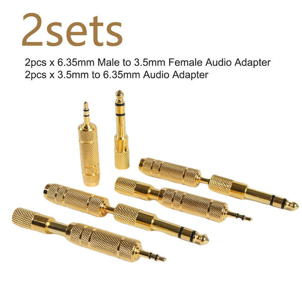 6.35mm Male To 3.5mm Female Guitar Accessories For Headphone Audio Adapter