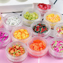 Kids/Adults Funny Relaxed 12pcs/set Fruit Crystal Mud Slime Floam Clay Toys